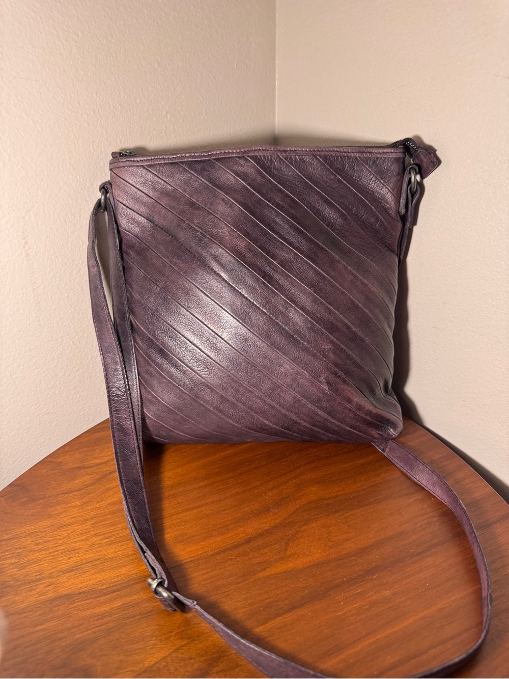 Latico Eggplant Leather Bag